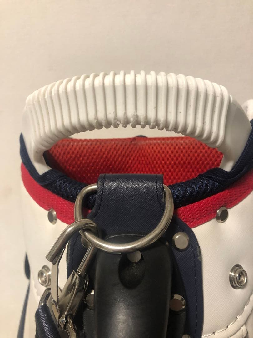 【送料込み】廃盤希少品　ecco キャディバッグ ホワイト/ネイビー/レッド