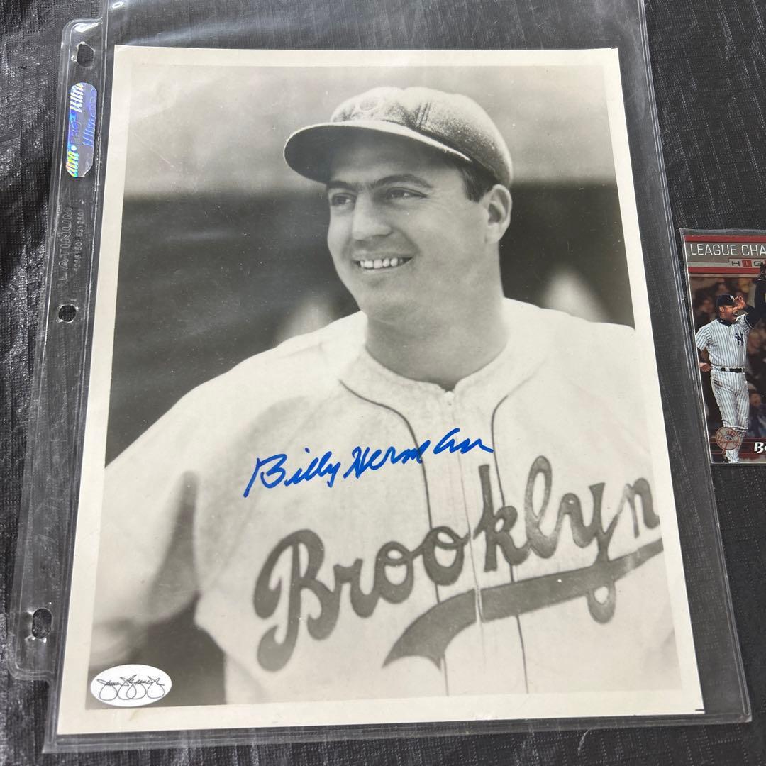 MLB  ビリーハーマン　ブルックリンドジャース　直筆サイン入りフォト　メジャー