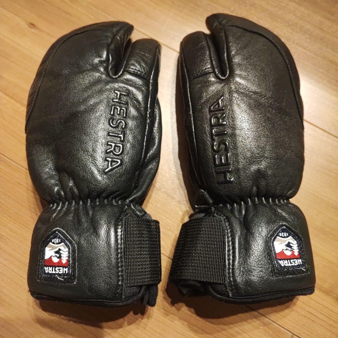 Hestra グローブ ブラック　革　子供用XS