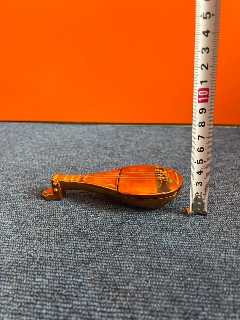 1183  【茶道具】紫陶作 琵琶香合