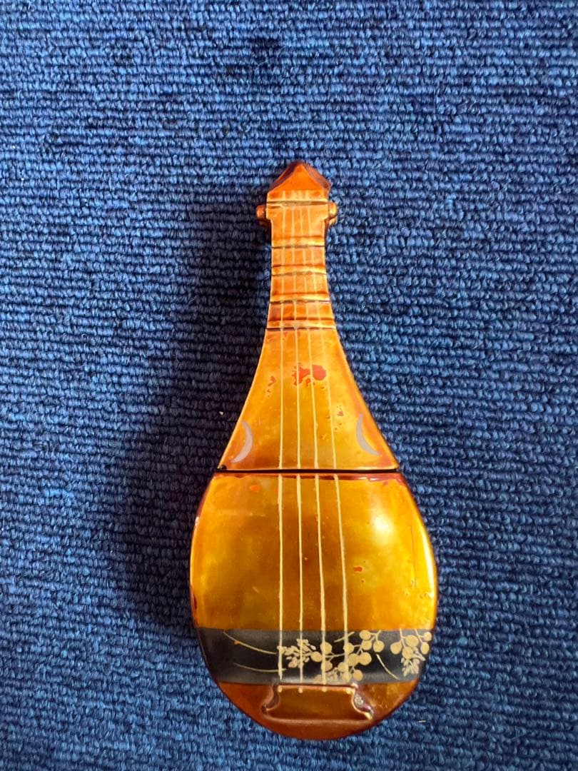 1183  【茶道具】紫陶作 琵琶香合