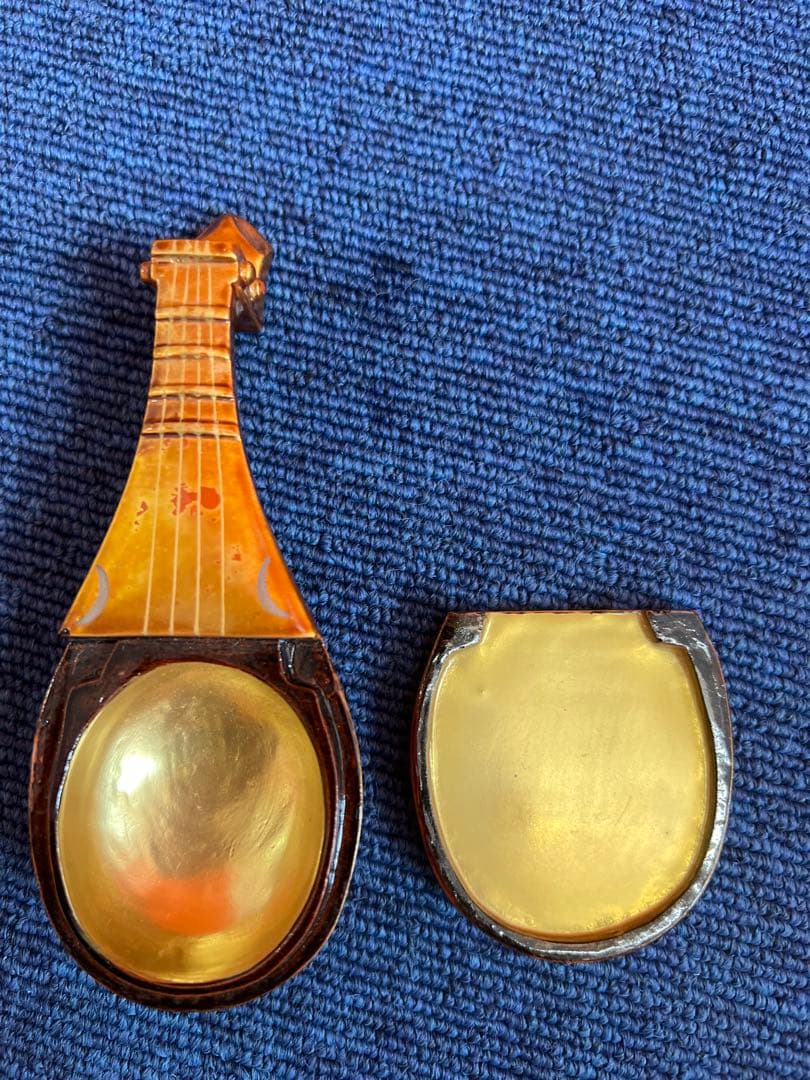 1183  【茶道具】紫陶作 琵琶香合