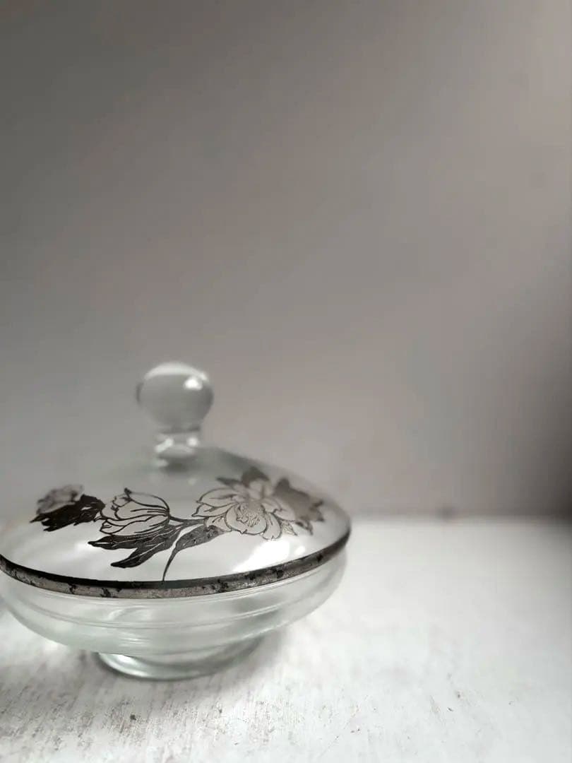 808 フランス パリ 蚤の市購入 美しいボンボニエール ガラス アンティーク