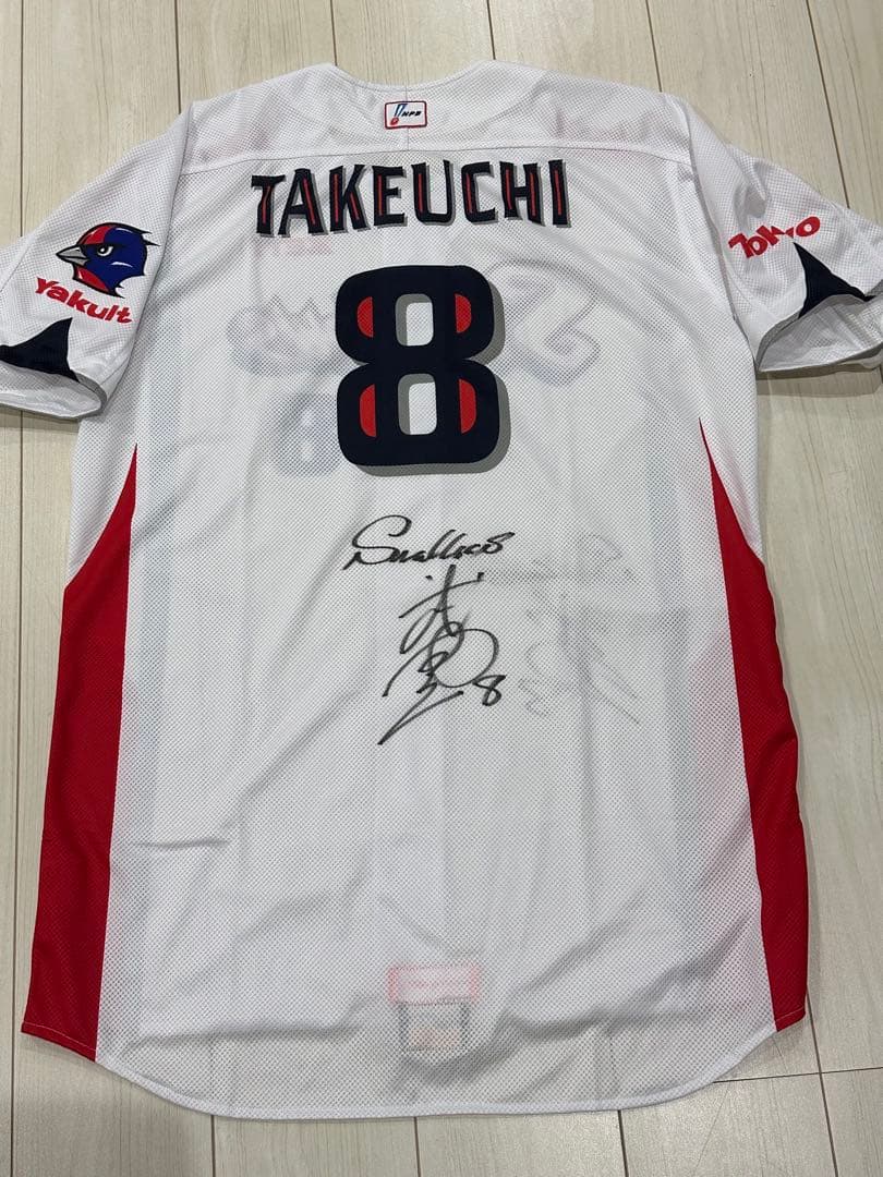 ヤクルトスワローズ武内選手 プロモデル前後直筆サイン入りユニホーム➕ サイン色紙