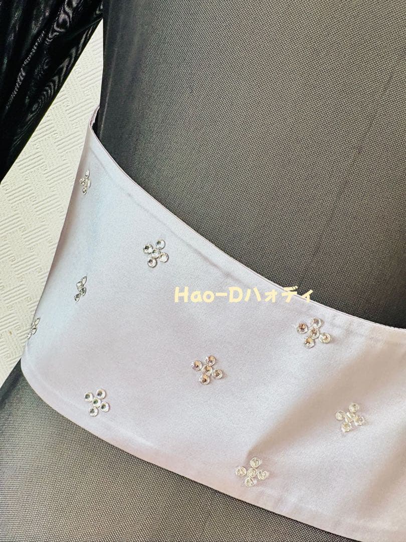 新品★社交ダンス★ラテン★ベスト★シルバーグレー★サテン★ストーンあり★M