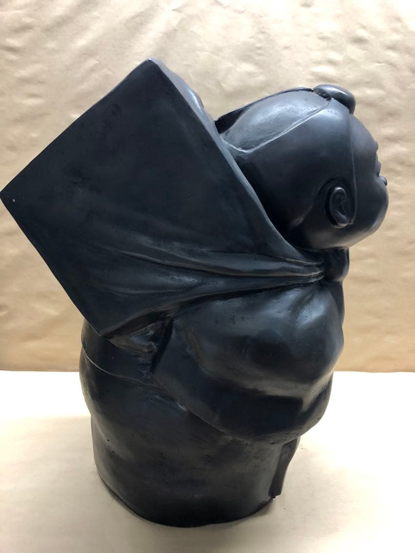 行商人　大福帳　ブロンズ　置物　特大　オブジェ