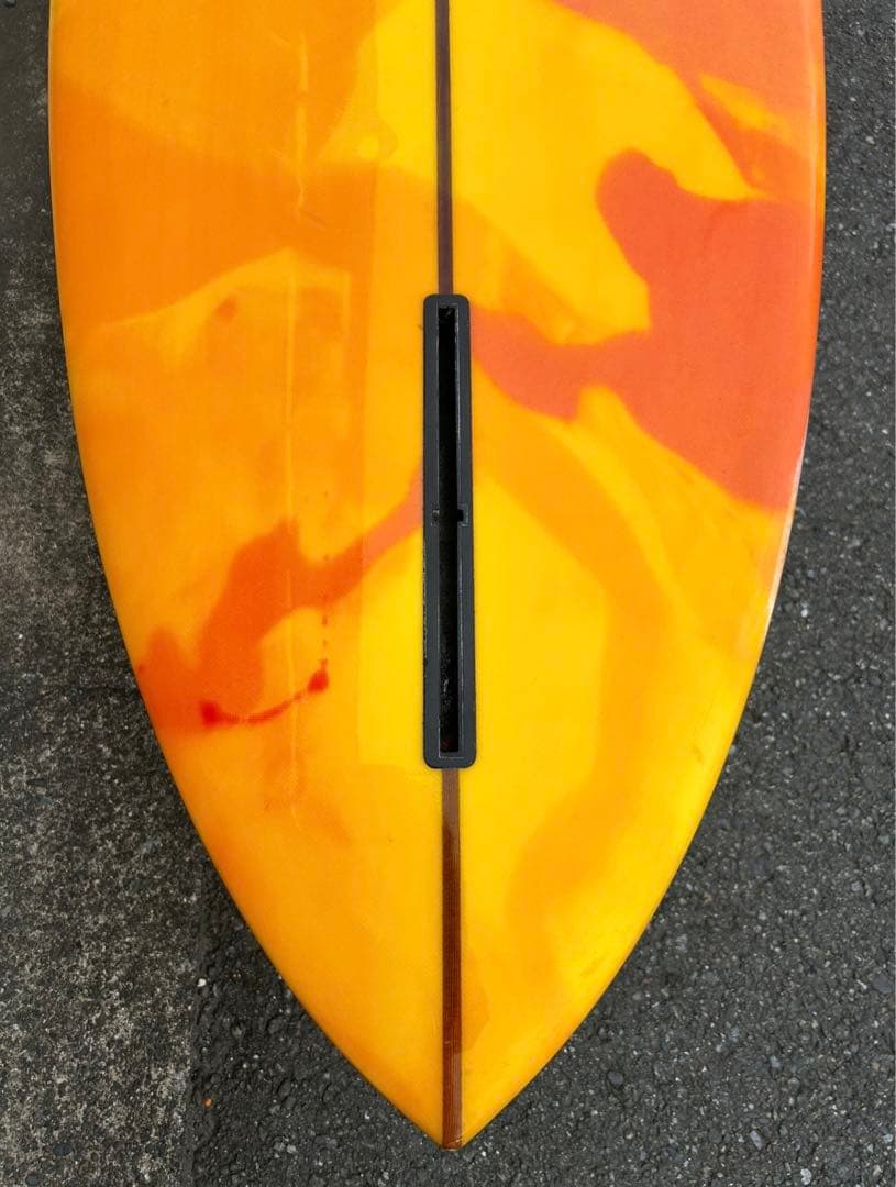 クリーム フラワー 9'6ft アブスト ロングボード シングル デッキカバー付