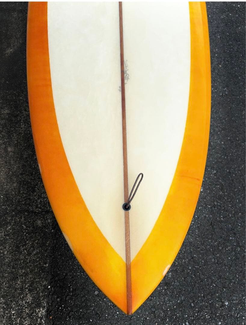 クリーム フラワー 9'6ft アブスト ロングボード シングル デッキカバー付