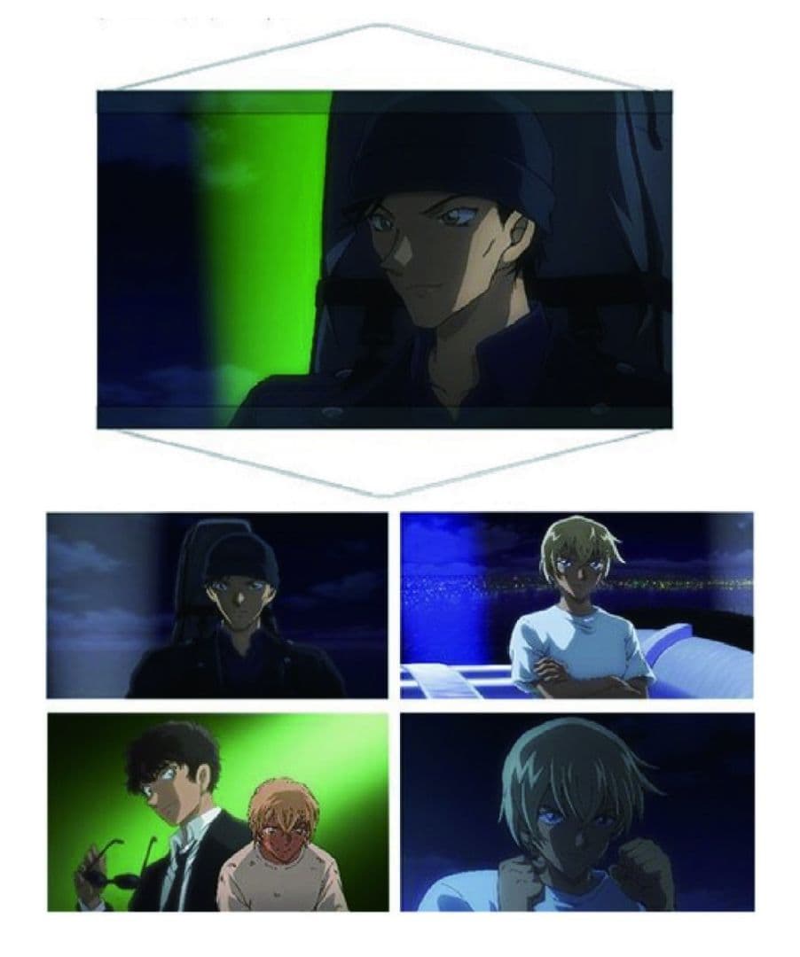 名探偵コナン 純黒の悪夢 赤井秀一 安室透 タペストリー トムス 缶バッジ