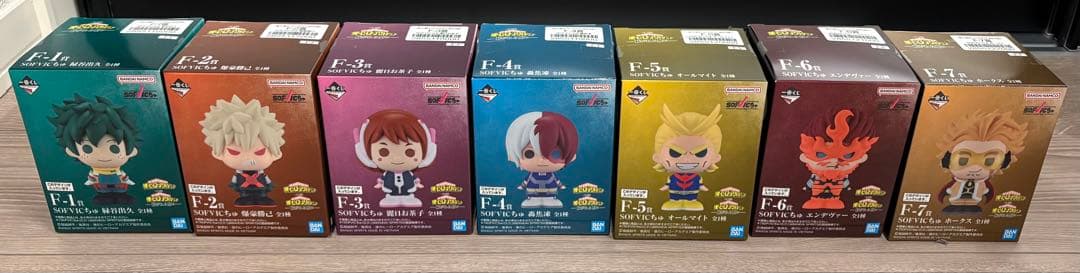 一番くじ ヒロアカ 紡がれる想い F賞 SOFVICちゅ フルコンプリートセット