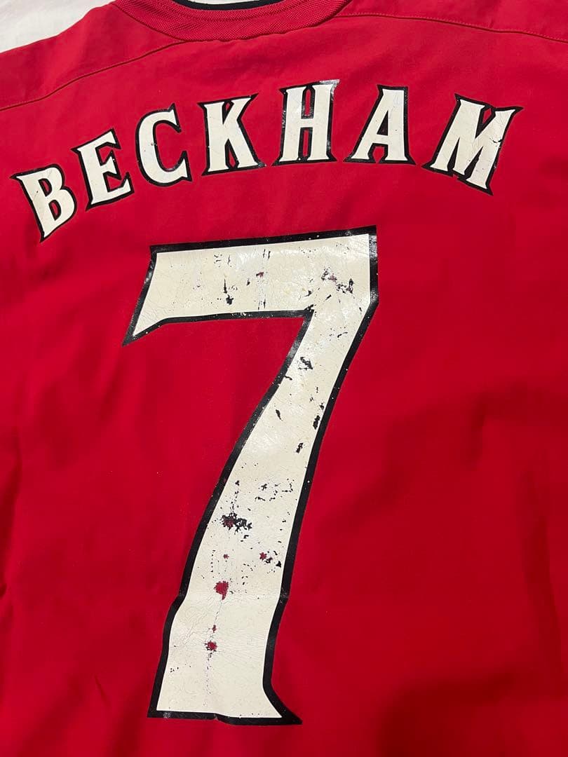【希少】02-03 マンチェスターU ユニフォーム　ベッカム　ゲームシャツ