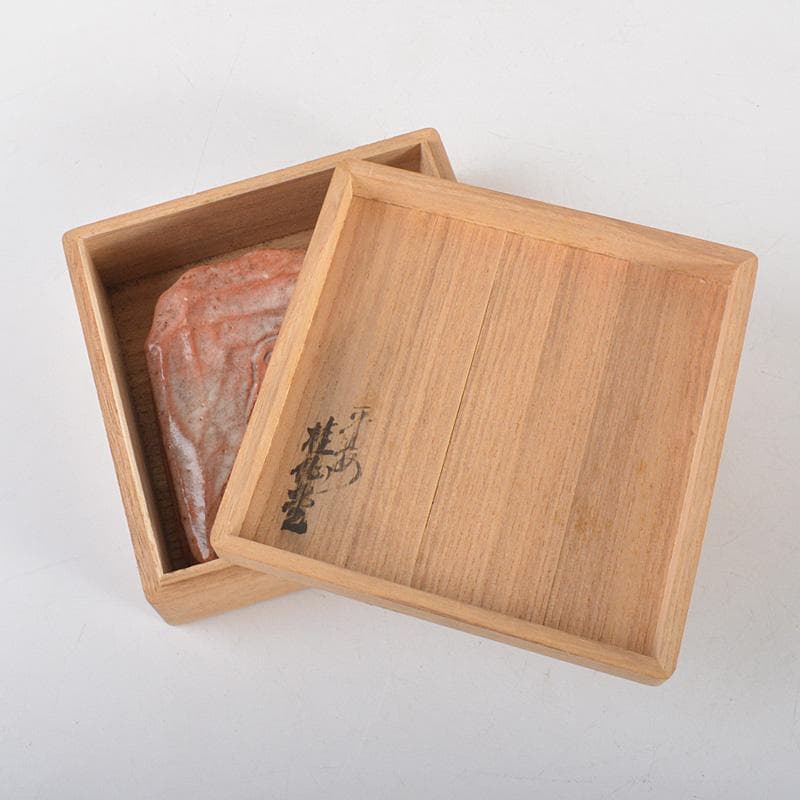 茶道具　赤楽　匁土　鳥文　香合　書付箱　Ⅴ　6281