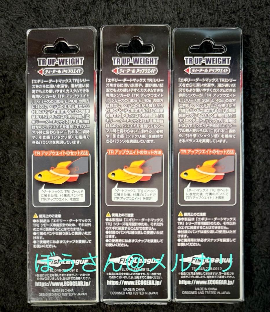 エギリー　ダートマックスTR 専用アップウェイト　30g 3色セット　新品未使用