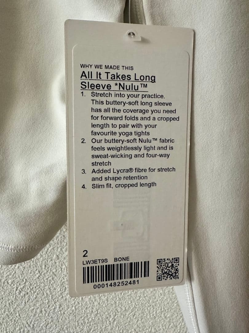 【新品】ルルレモン All It Takes Nulu 長袖シャツ