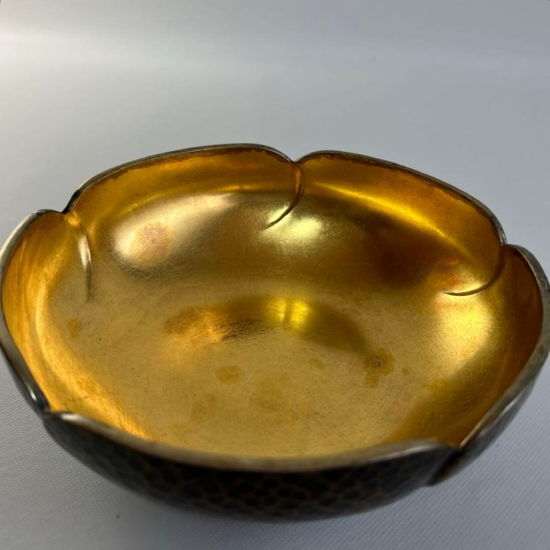 更にx8値下げ！金谷五郎三郎　内金張り錺鋳菓子器（箸付）＜1100010a72＞