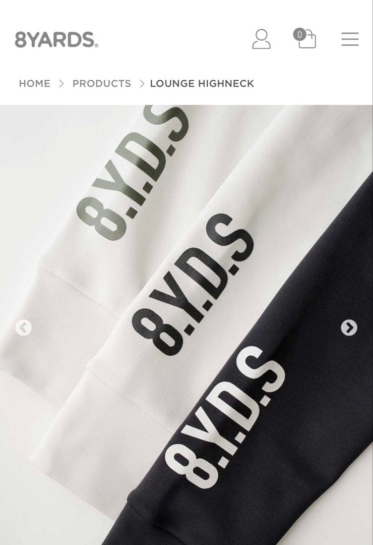 8YARDS ハチヤーズ モックネック Ｌサイズ