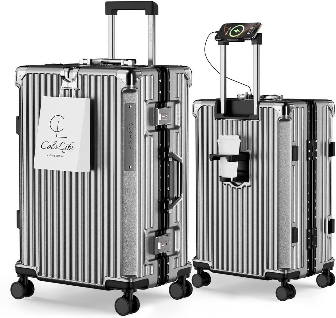 XL 85L TSAロック搭載 カップホルダー付き スーツケース キャリーケース