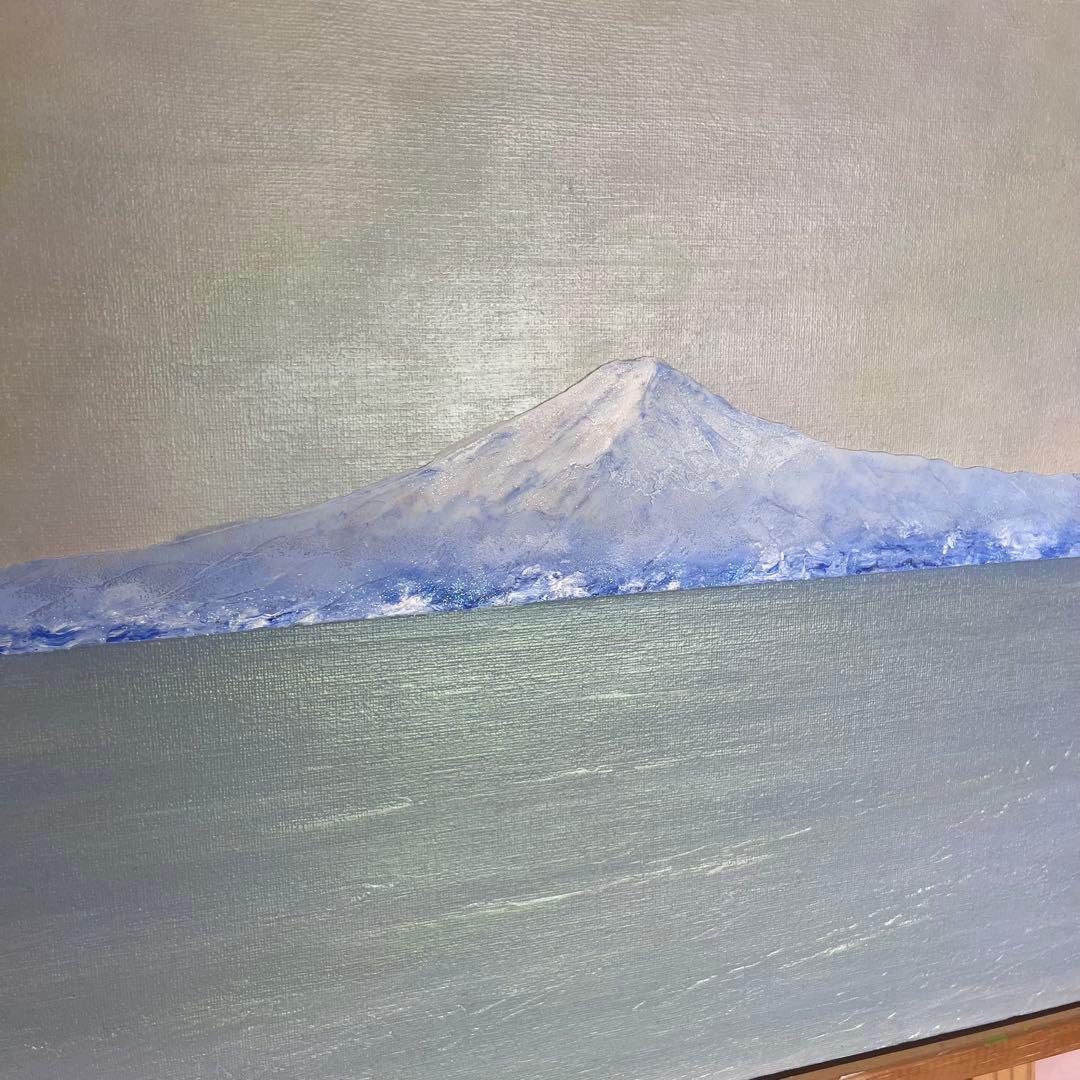富士山　富士山の絵画 mt.fuji 風景画 ホログラム パール アート 絵