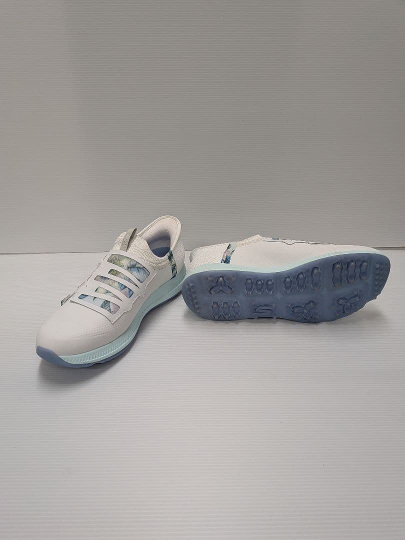 【美品】スケッチャーズ ハンズフリー ゴルフシューズ白/27.0