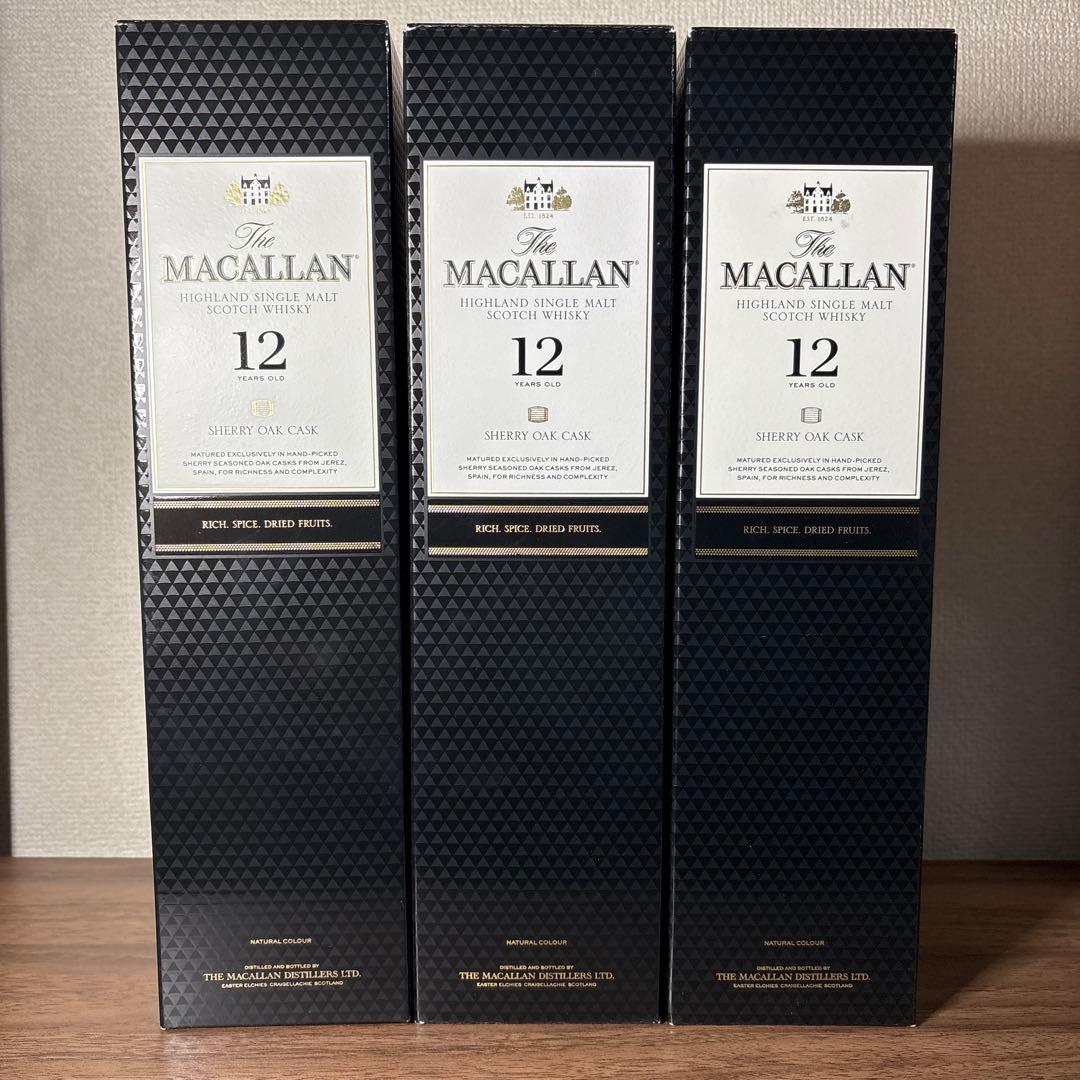 The Macallan 12年 シェリーオーク 3本セット