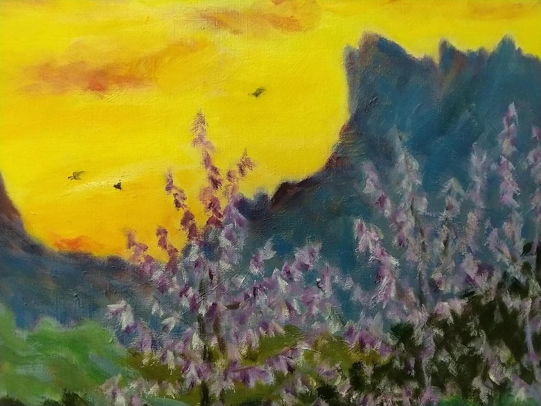 F6「妙義の里」絵画 油絵 油彩画 風景画 アート 妙義山