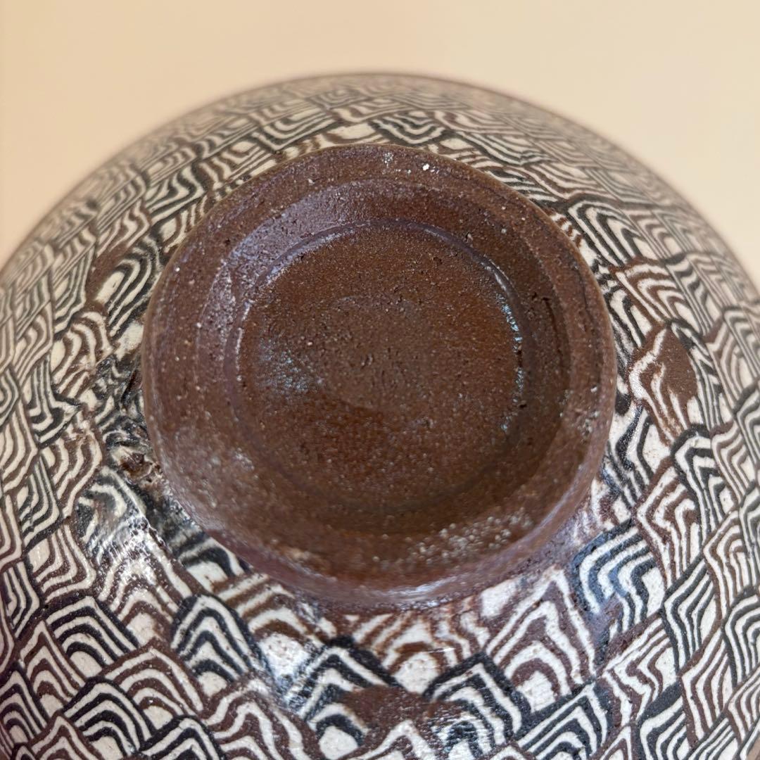 茶道具 練込茶碗 水野教雄 共箱・共布・栞付き