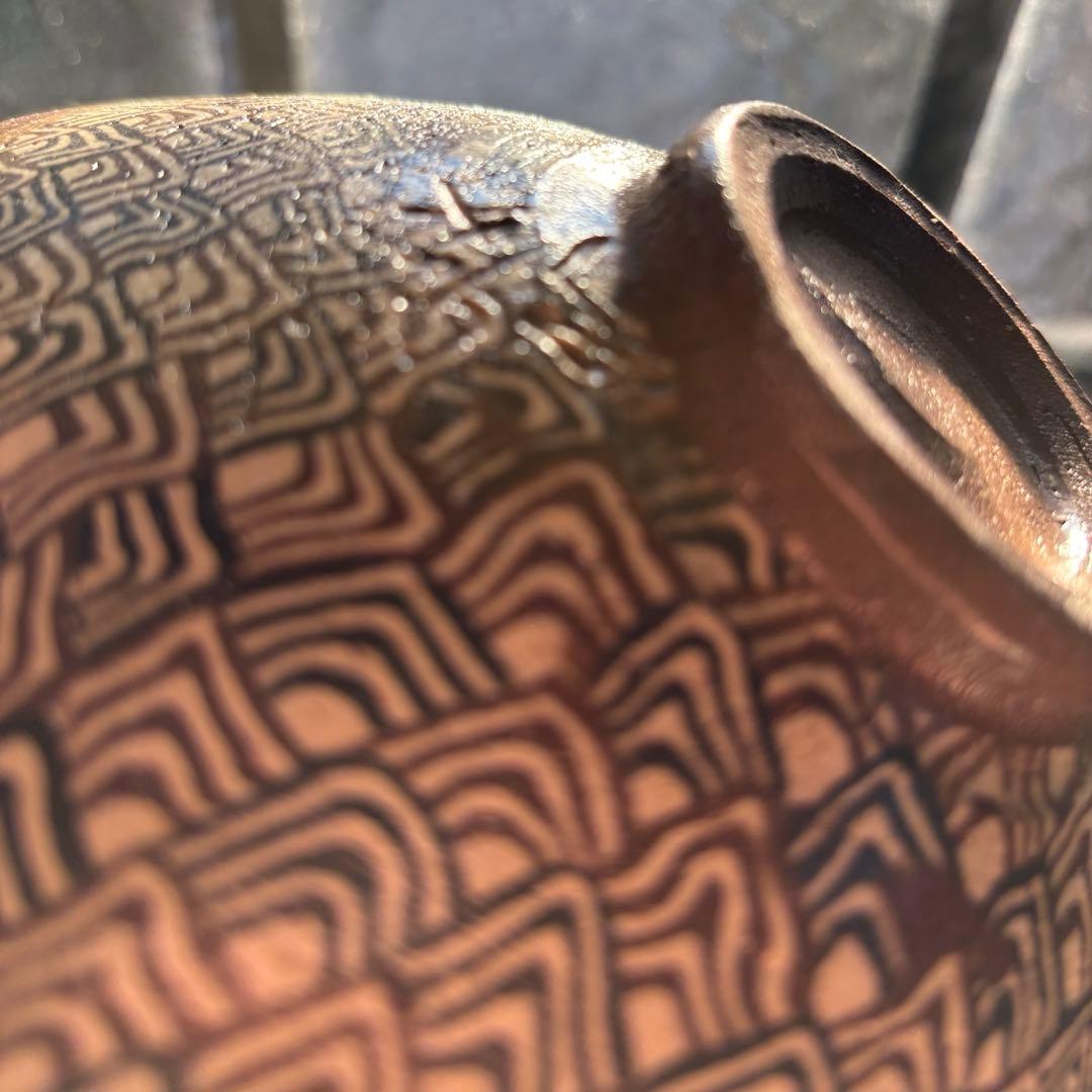 茶道具 練込茶碗 水野教雄 共箱・共布・栞付き