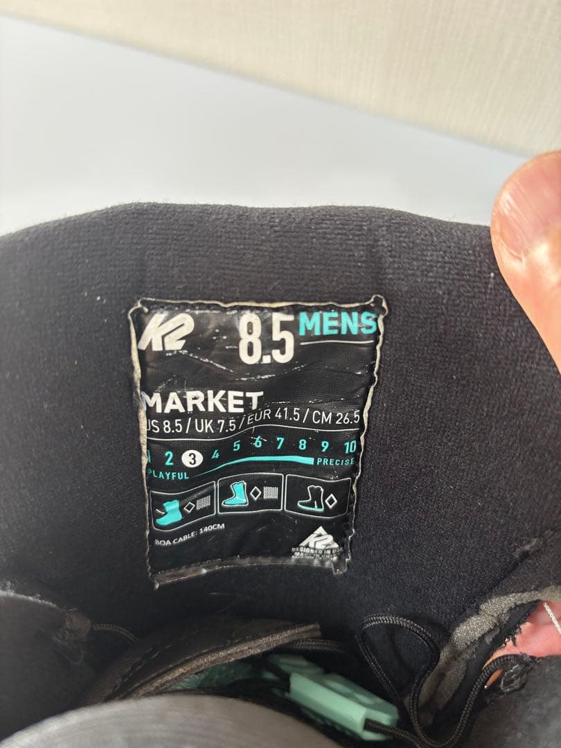 K2 ブラック スノーボードブーツ 26.5
