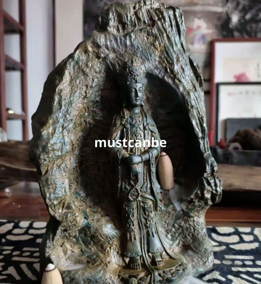 石像 石仏 観音仏像 禅意 置物 香座書房 文鎮 茶道茶台 装飾品 工芸品 置物