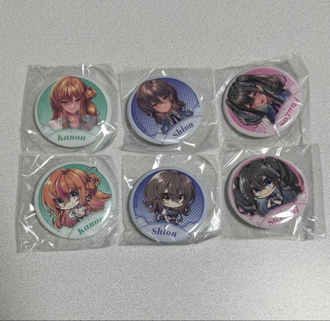 アマカノ3 缶バッジ ピロ水 柳木詩夢 柳木叶夢 鴻さゆみ 6個セット