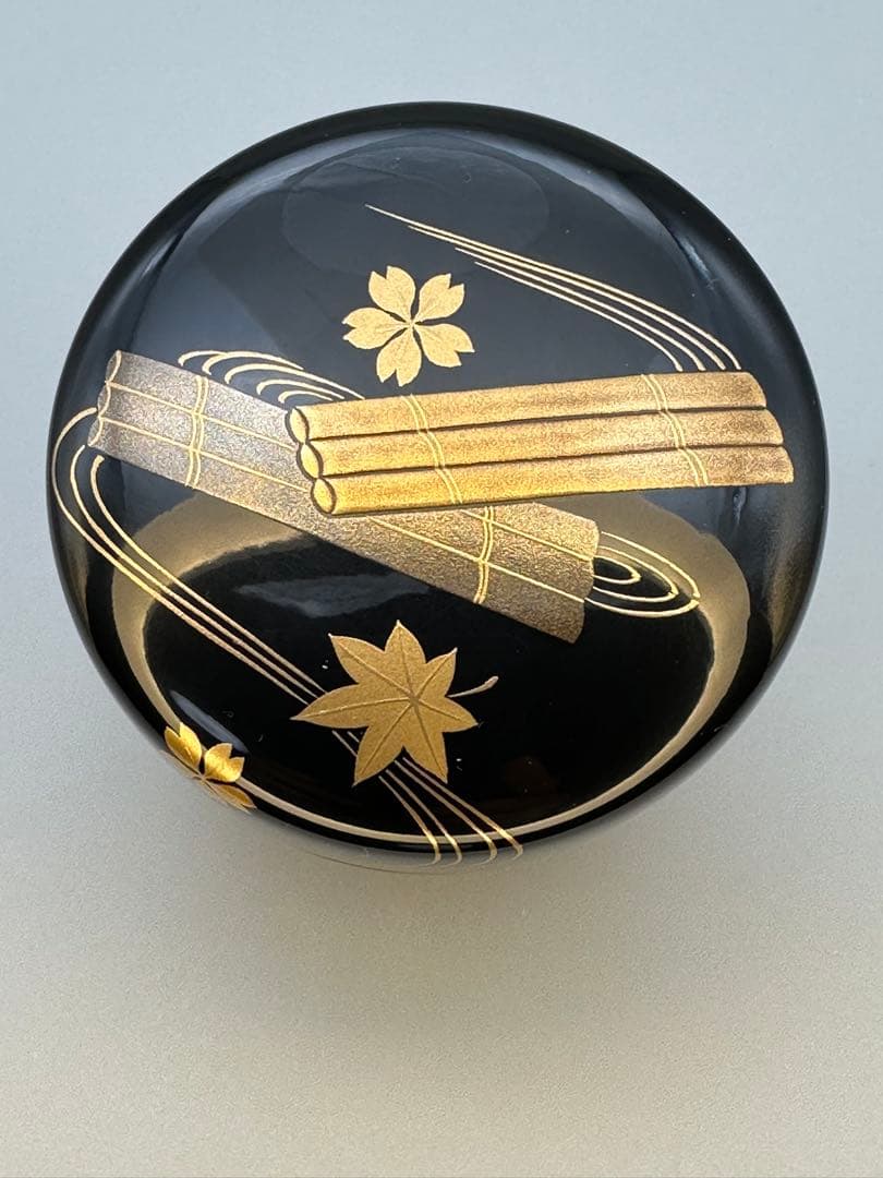 茶道具　棗　若島孝雄　花筏蒔絵