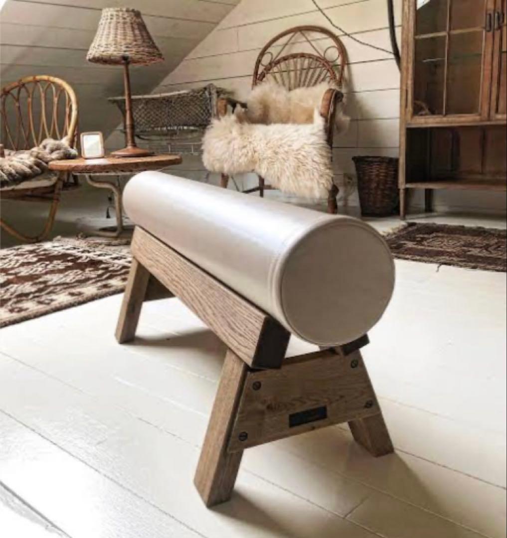 木製　フォームローラー スタンド 楢の木の温もり　セルフケア、ヨガやストレッチに