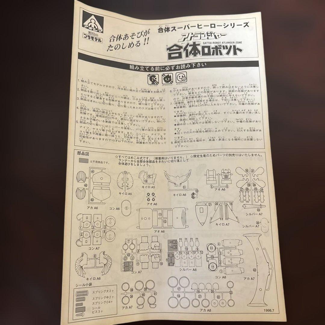 【未使用】 アオシマ 合体ロボット アトランジャー プラモデル