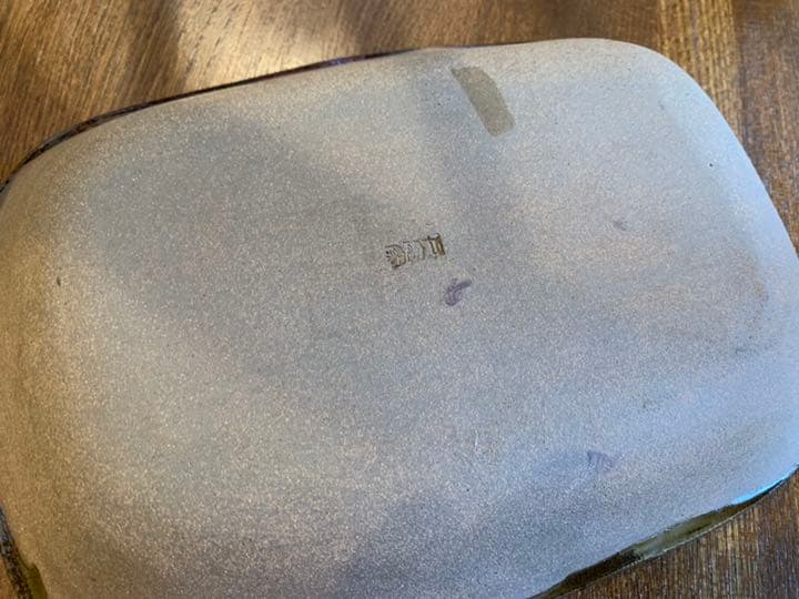 スリップウェア 四角平皿