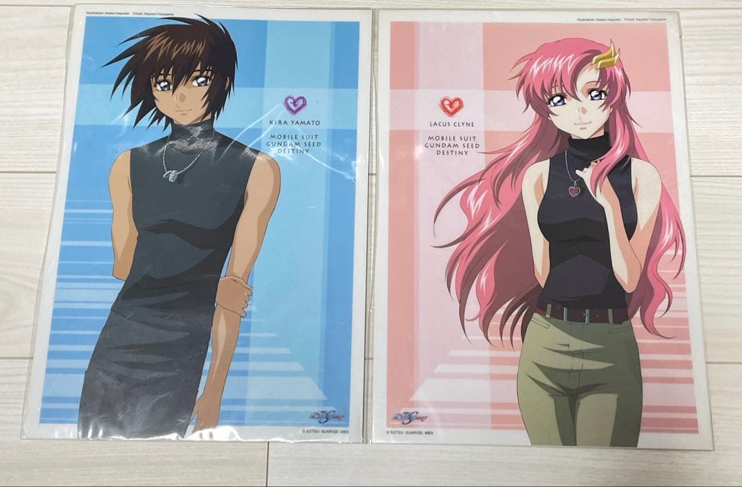 ラクス・クライン　キラ・ヤマト　クリアポスター　ガンダム SEEDD 希少品