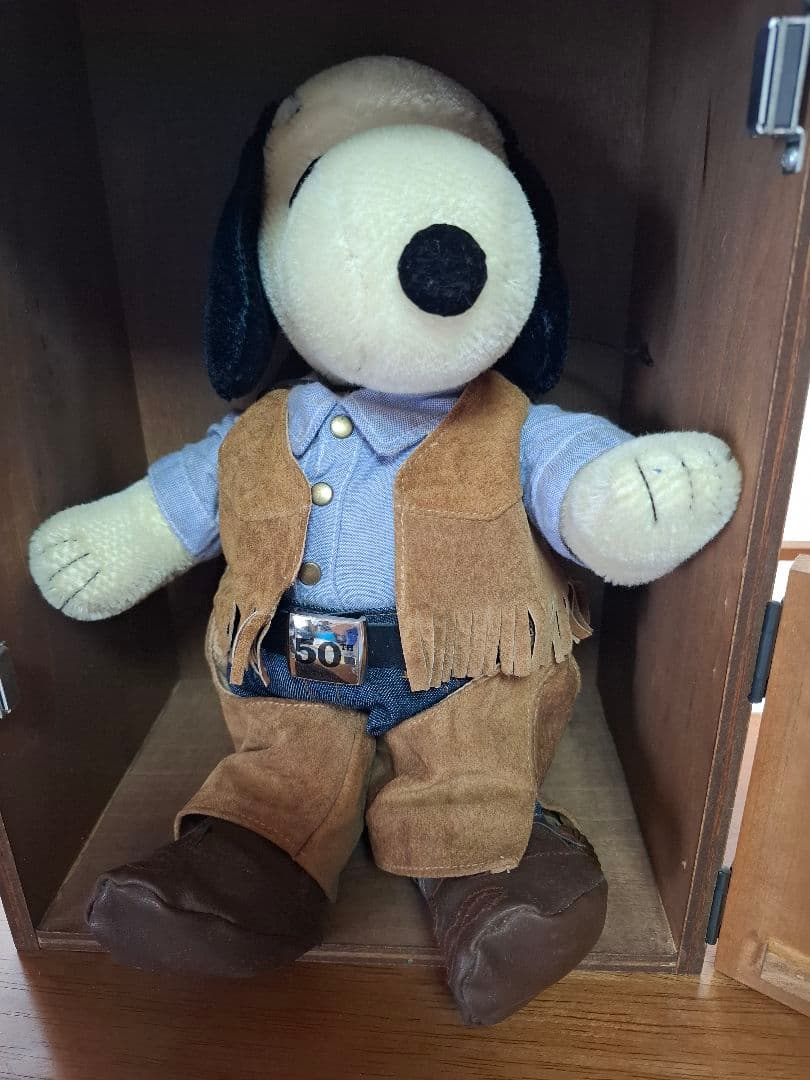 【希少】スヌーピー 50周年記念 ぬいぐるみ カウボーイ風　シリアルNo.700