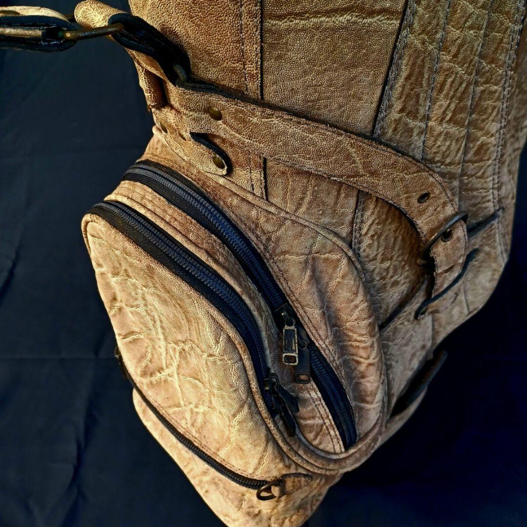 kasco キャスコ 総 象 革 エレファント キャディバッグ ゴルフ バッグ