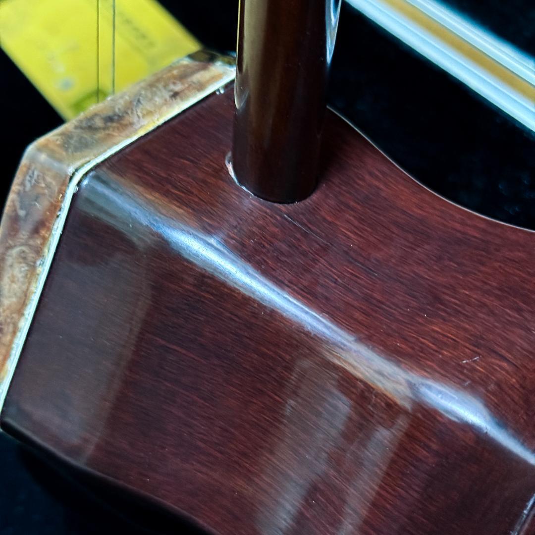 二胡 本蛇皮 ダークブラウン 鍵付きハードケース 松脂 登録カード付