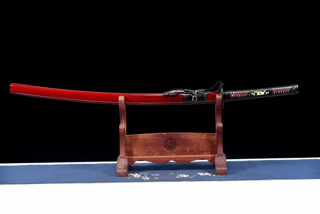 紅凰 本牛革柄巻 日本刀 武具 鑑賞刀 居合刀 模造刀 舞踊刀