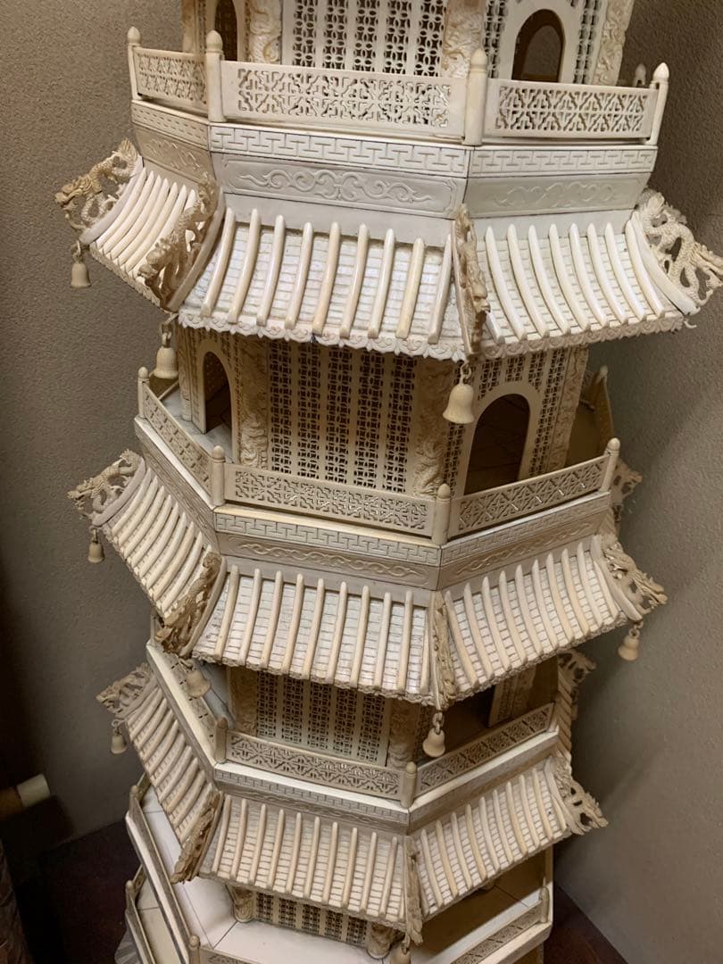 五重塔　中国美術　骨董品　美術品　龍　縁起物　置物　古美術