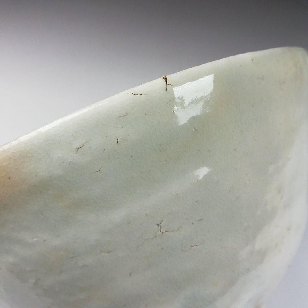 Ｔ１０１　茶碗　『粉引火変り　茶碗』『其中窯　河村又次郎』　共箱　抹茶碗　茶道具