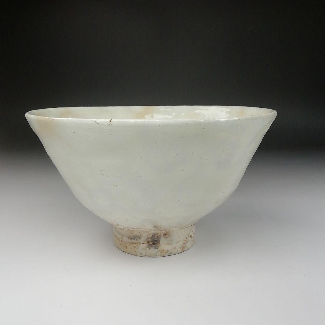 Ｔ１０１　茶碗　『粉引火変り　茶碗』『其中窯　河村又次郎』　共箱　抹茶碗　茶道具