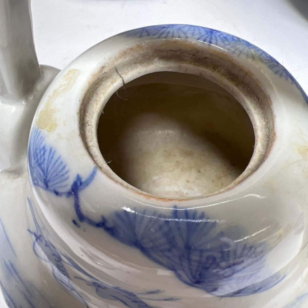 古伊万里、古染付　染付銚子、中皿等色々　東Y8-0113②