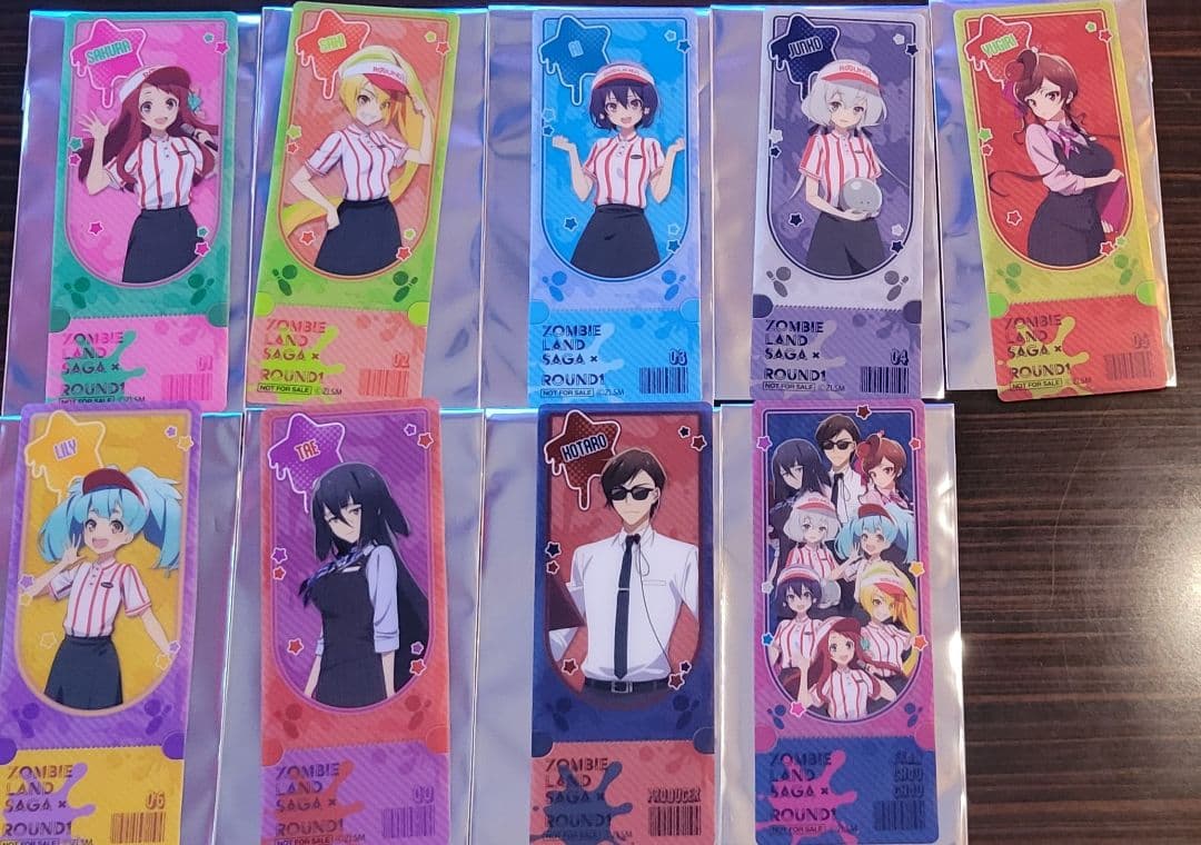 ゾンビランドサガ ラウンドワン ROUND1 非売品 クリアカード コンプセット