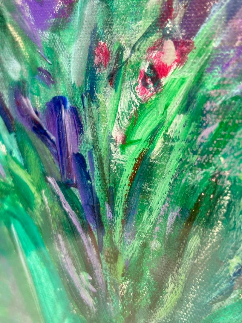 #小野州一「花の絵」原画作品（額装付き）