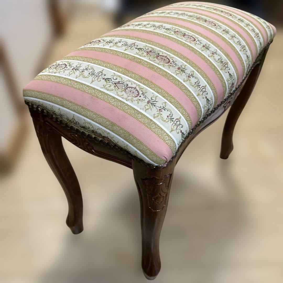 イタリア製　ストライプ スツール椅子