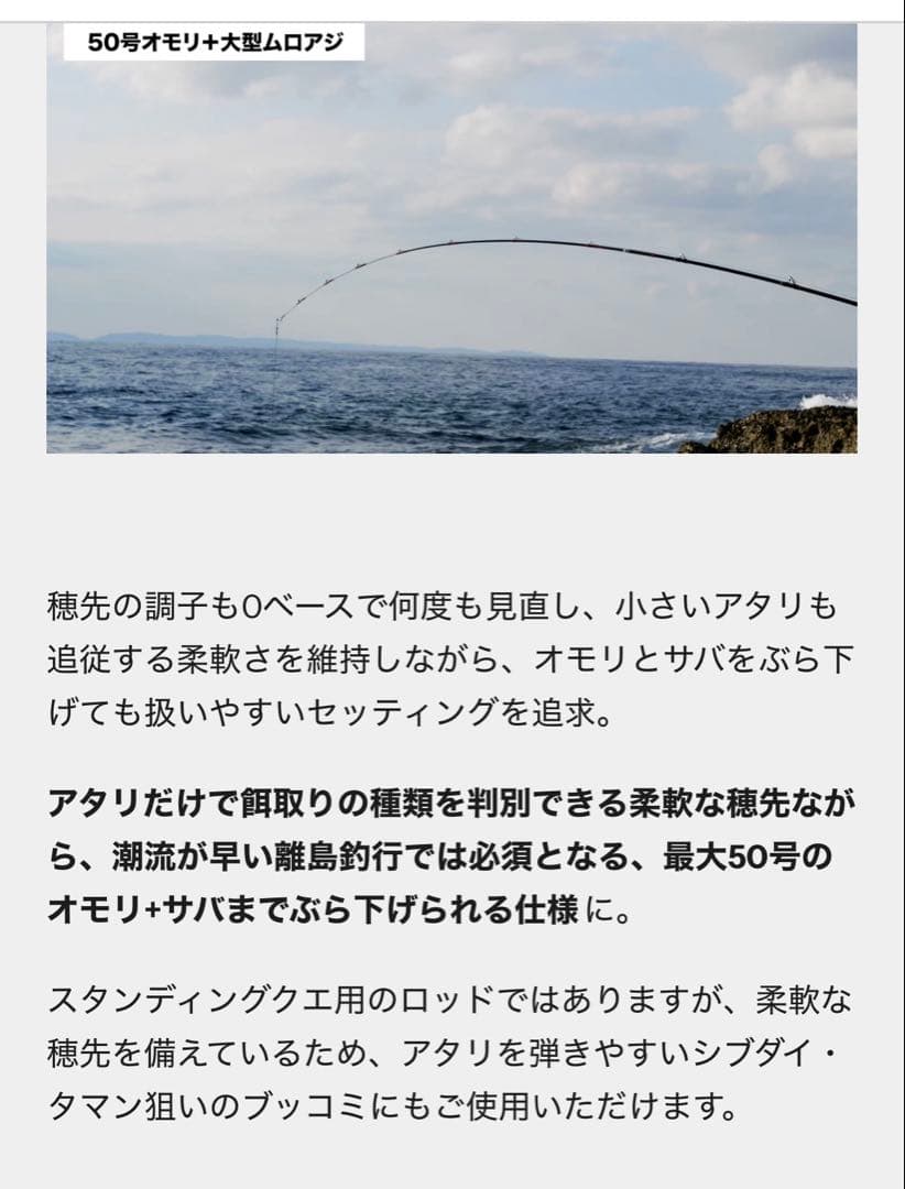 クエ竿、石鯛竿、タマン、カンパチ、クエ、石鯛