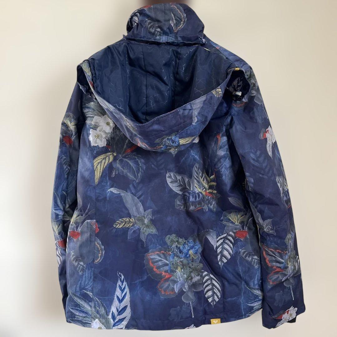 ROXY ネイビー 花柄 スノーボードジャケット　オレンジパンツ　2点セット