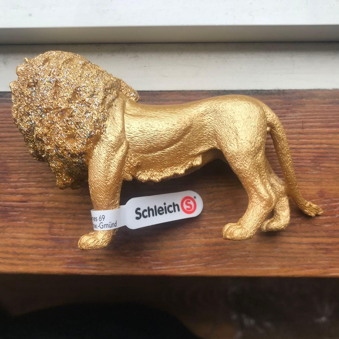 値下げ　シュライヒ　ゴールド　ライオン　schleich