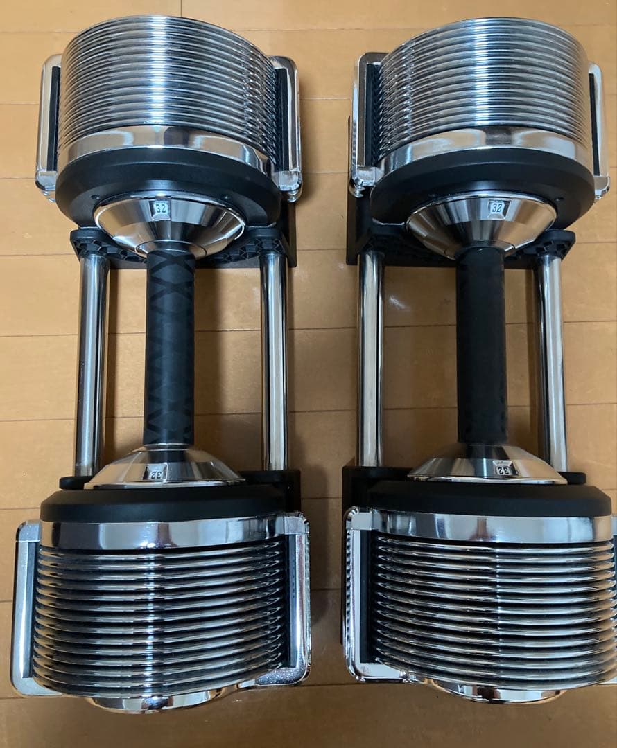 【引取り限定】可変式ダンベル シルバー Lysin ライシン 32k 2個セット